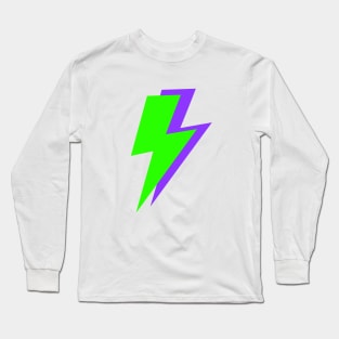 Green and Purple Lightning Bolt Long Sleeve T-Shirt